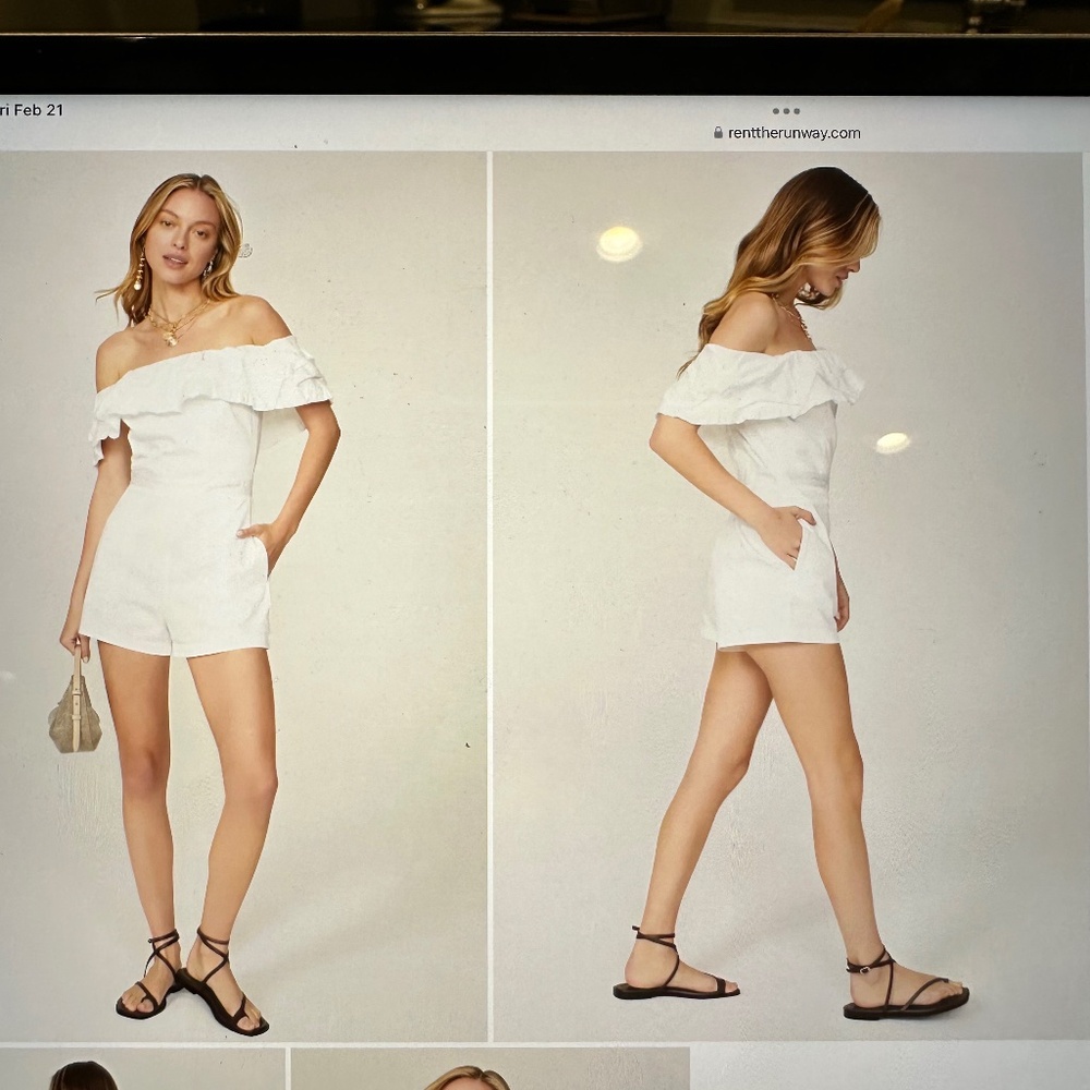 Ashley Park White Romper, size 8